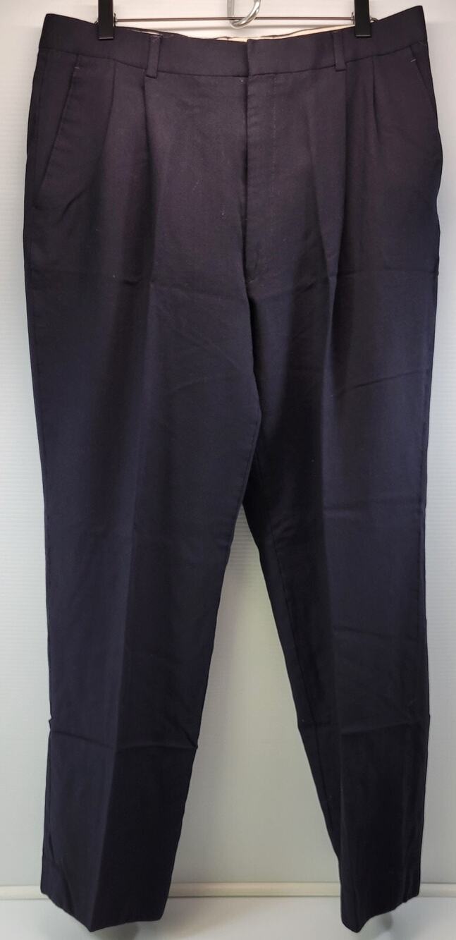 CB) Bill Blass Menswear Men's Suit Pants Black Pleated Trousers 34.5" Waist